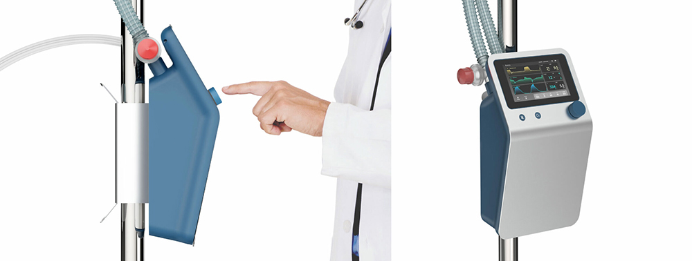 气动呼吸机医疗产品外观设计_工业产品原创作品外观设计效果图